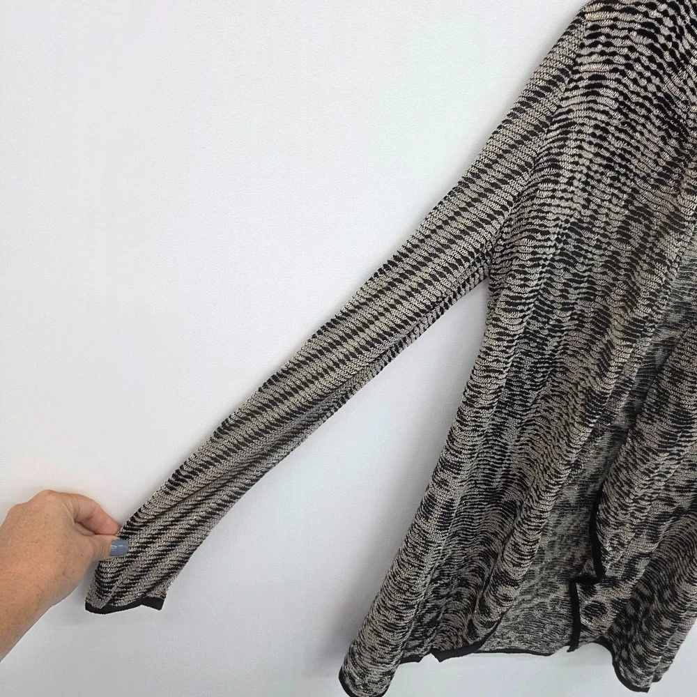 Cache Metallic Animal Print Cardigan Womens XS Dressy Open‎ Front Evening Layer